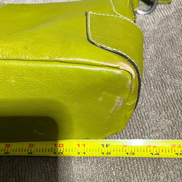 Fossil Green Leather Shoulder Bag - Picture 9 of 13